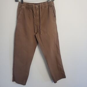 Elastic Worker Men's High Rise Outdoor Work Utility Canvas Pants Oversized S